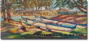 04 - Canoes Of Kailua 2 - Hawaii Fine Art by Hawaii Artist Mark N. Brown