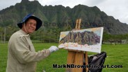 Hawaii Artist Mark N Brown Hawaiian Plein Air Fine Art Painting Honolulu 20