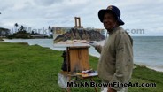 Hawaii Artist Mark N Brown Hawaiian Plein Air Fine Art Painting Honolulu 21