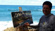 Hawaii Artist Mark N Brown Hawaiian Plein Air Fine Art Painting Honolulu 25