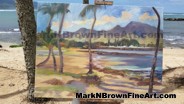 Hawaii Artist Mark N Brown Hawaiian Plein Air Fine Art Painting Honolulu 30
