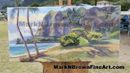 Hawaii Artist Mark N Brown Hawaiian Plein Air Fine Art Painting Honolulu 32