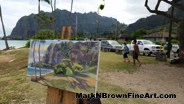 Hawaii Artist Mark N Brown Hawaiian Plein Air Fine Art Painting Honolulu 33