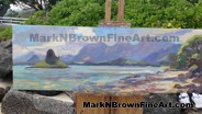Hawaii Artist Mark N Brown Hawaiian Plein Air Fine Art Painting Honolulu 34