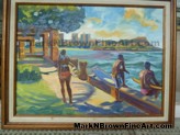 Hawaii Artist Mark N Brown Hawaiian Plein Air Fine Art Painting Honolulu 52