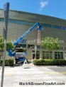 Mark is hard at work on the Queens Lane Wall at Kakaako's new South Shore Market