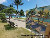 PLEIN AIR PAINTING - ALA MOANA BEACH PARK - Hawaii Artist Mark Brown Plein Air Painting Winter 2017 Photos 17